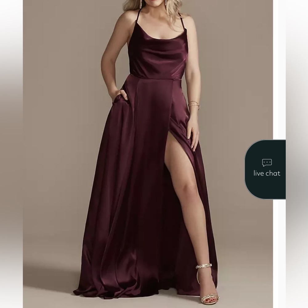 Burgundy Maxi Dress (size 10)